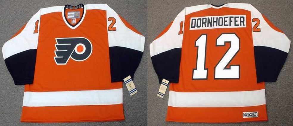 2019 Men Philadelphia Flyers 12 Dornhoefer Orange CCM NHL jerseys
